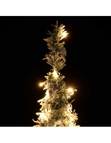 Albero di Natale Artificiale Pop-up Neve Fioccata 100 LED 150cm