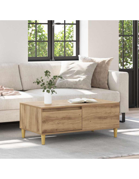 Tavolino da salotto Rovere artigianale 90 x 50 x 35 cm