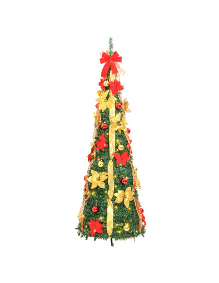 Albero di Natale Artificiale Pop-up con 150 LED Verde 180 cm
