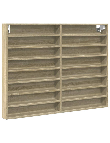 Armadietto Vetrina Rovere Sonoma 100x8,5x75cm Legno Multistrato