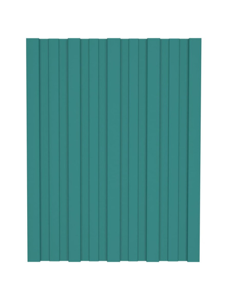 Pannelli da Tetto 12 pz in Acciaio Zincato Verde 60x45 cm