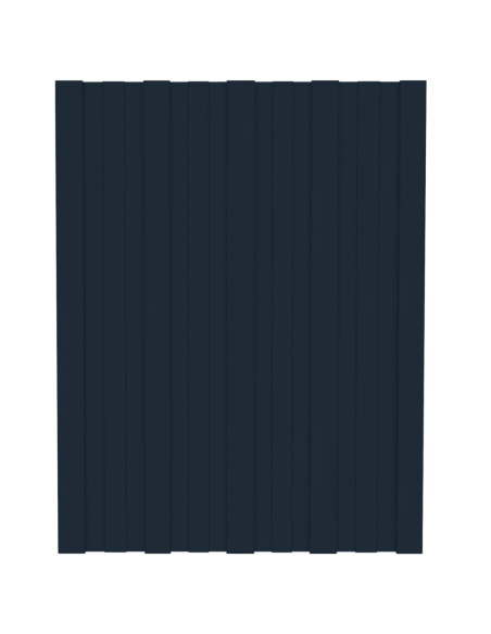 Pannelli da Tetto 12 pz in Acciaio Zincato Antracite 60x45 cm