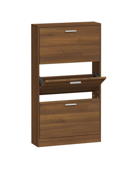 Scarpiera Rovere Marrone 59x17x108 cm in Legno Multistrato