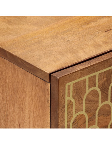 Comodino 40x33x46 cm in Legno Massello di Mango