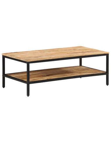 Tavolino 100x50x35 cm in Legno Massello di Mango Grezzo