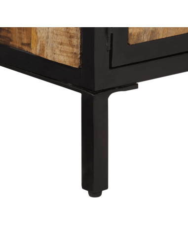 Tavolino da Salotto 80x50x40 cm Legno Massello di Mango Grezzo