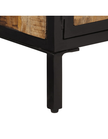 Tavolino da Salotto 80x50x40 cm Legno Massello di Mango Grezzo