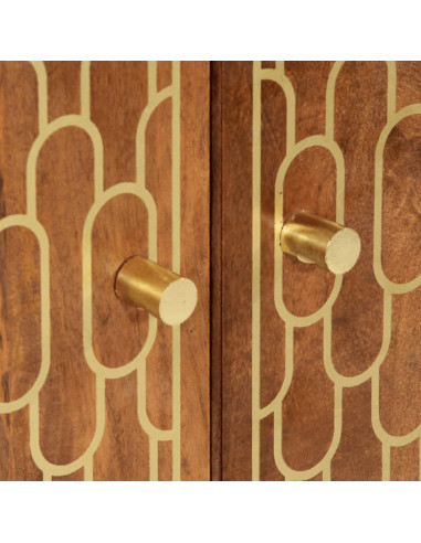 Credenza 60x33x110 cm in Legno Massello di Mango