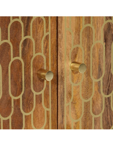 Credenza 60x33x75 cm in Legno Massello di Mango