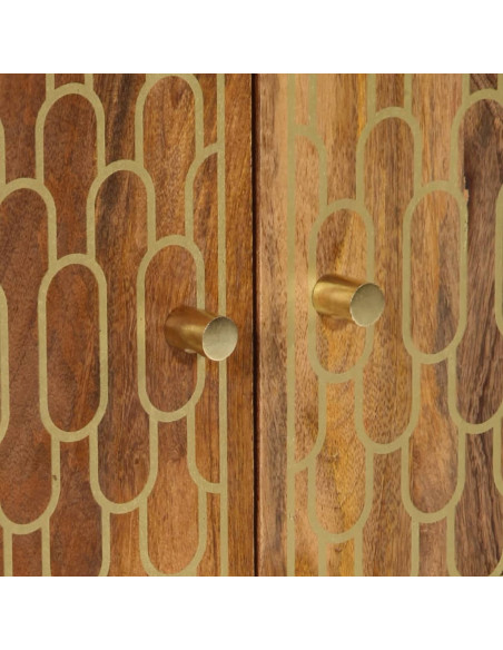 Credenza 60x33x75 cm in Legno Massello di Mango