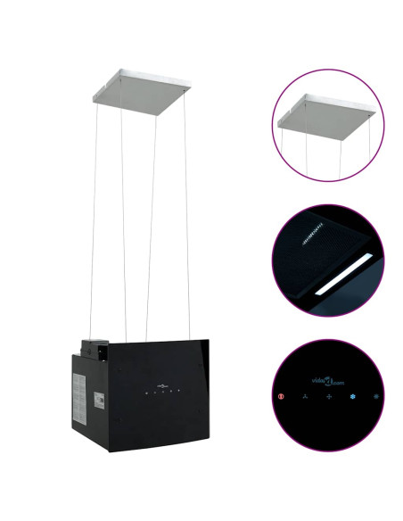 Cappa da Cucina a Isola con Sensore Tattile LCD Vetro Temperato