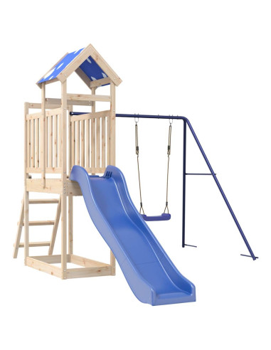 Set da Gioco da Esterno in Legno Massello di Pino