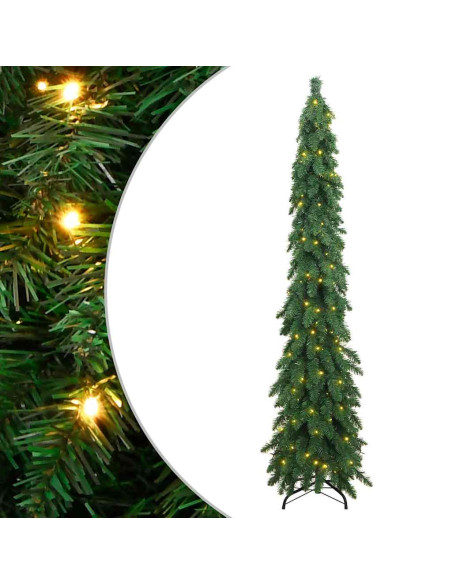 Albero di Natale Artificiale Preilluminato con 130 LED 210 cm