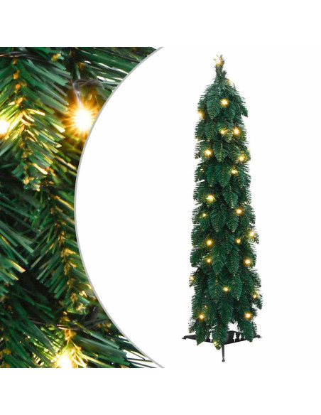 Albero di Natale Artificiale Preilluminato con 45 LED 90 cm