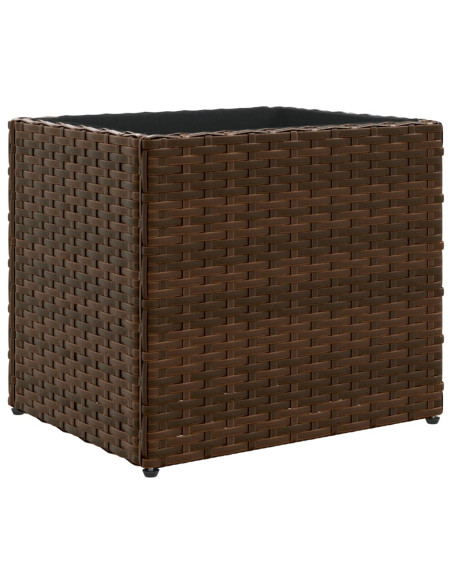 Fioriera da Giardino Marrone 36x30x32 cm in Polyrattan