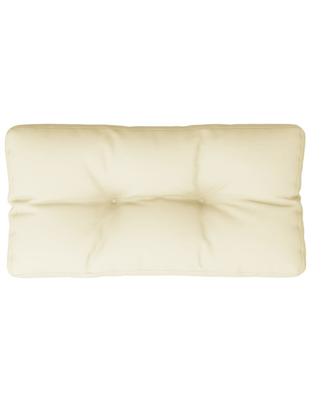 Cuscino per Pallet Crema 80x40x12 cm in Tessuto