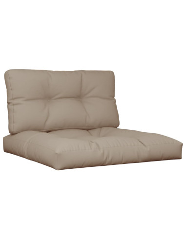 Cuscini per Pallet 2 pz Tortora in Tessuto