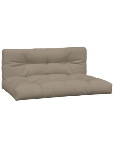 Cuscini per Pallet 2 pz Tortora in Tessuto