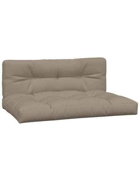 Cuscini per Pallet 2 pz Tortora in Tessuto