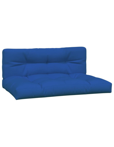 Cuscini per Pallet 2 pz Blu Reale in Tessuto
