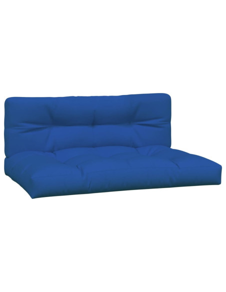 Cuscini per Pallet 2 pz Blu Reale in Tessuto