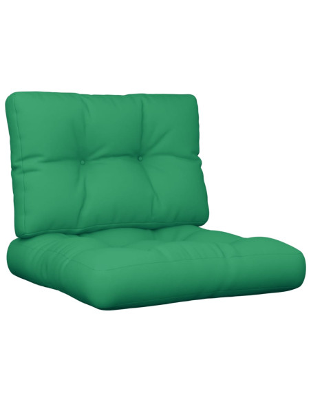 Cuscini per Pallet 2 pz Verdi in Tessuto