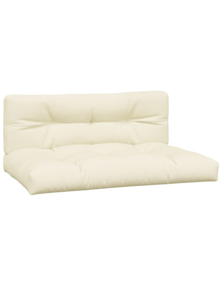 Cuscini per Pallet 2 pz Crema in Tessuto