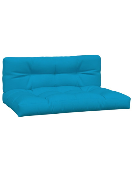 Cuscini per Pallet 2 pz Blu in Tessuto