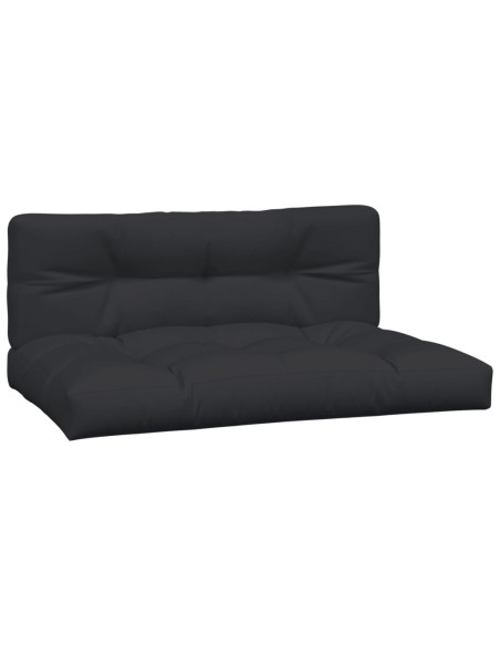 Cuscini per Pallet 2 pz Neri in Tessuto