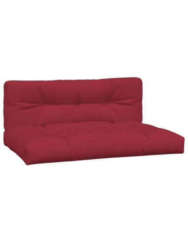 Cuscini per Pallet 2 pz Rosso Vino in Tessuto