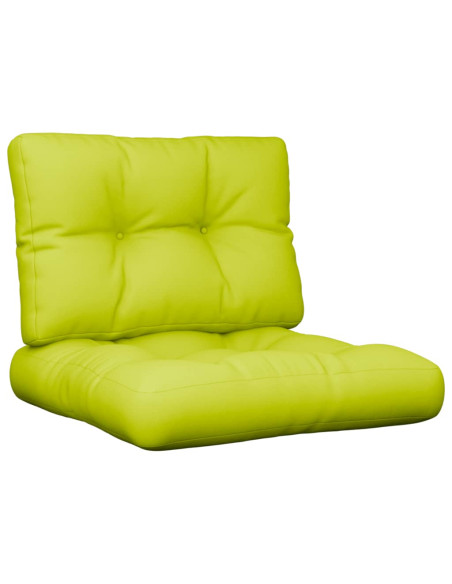 Cuscini per Divani in Pallet 2 pz Verde Intenso in Tessuto