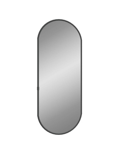 Specchio da Parete Nero 50x20 cm Ovale