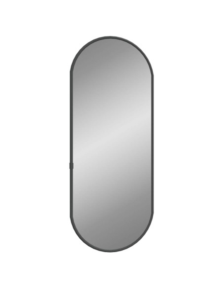 Specchio da Parete Nero 50x20 cm Ovale