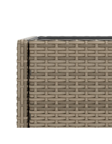 Fioriere Giardino con Ripiani 2pz Grigie 70x28x70cm Polyrattan