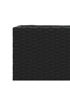 Fioriere da Giardino 2 pz Nere 36x30x32 cm in Polyrattan