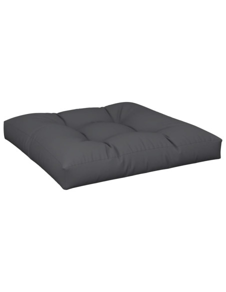 Cuscino per Pallet Nero 80x80x12 cm in Tessuto