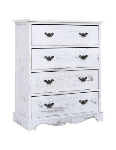 Cassettiera Bianca 60x30x75 cm in Legno