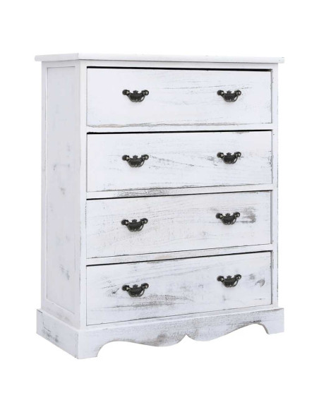 Cassettiera Bianca 60x30x75 cm in Legno