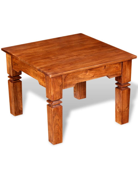 Tavolino da Salotto in Legno Massello 60x60x45 cm
