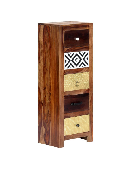 Credenza 40x30x110 cm in Legno Massello di Acacia