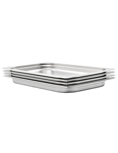 Contenitori Gastronorm 4 pz GN 1/1 40 mm in Acciaio Inox
