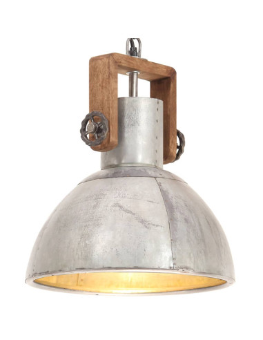 Lampada a Sospensione Industriale 25 W Argento Rotonda 30cm E27