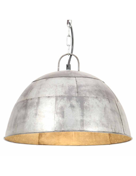 Lampada a Sospensione Vintage 25 W Argento Rotonda 41 cm E27