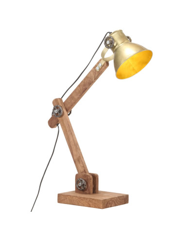 Lampada da Scrivania Industriale Ottone Rotonda 58x18x90 cm E27