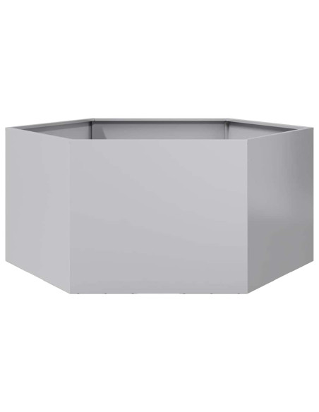 Fioriera da Giardino Esagono 104x90x45 cm in Acciaio Zincato