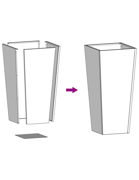 Fioriere da Giardino 2 pz Nere 35x35x75 cm in Acciaio