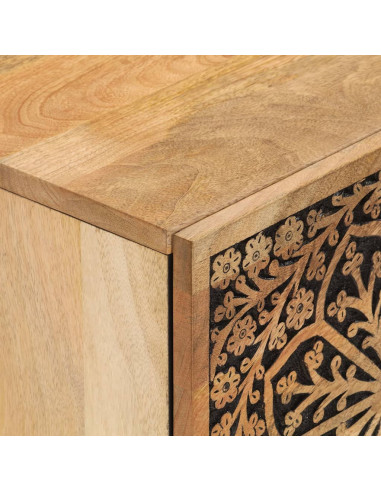 Comodini 2pz 40x33x46 cm in Legno Massello di Mango