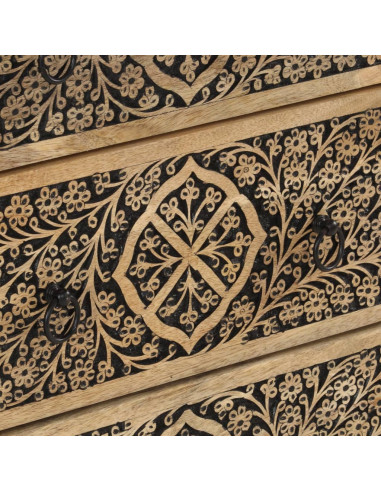 Credenza 60x33x75 cm in Legno Massello di Mango