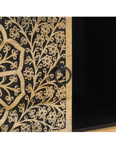 Credenza 80x33x75 cm in Legno Massello di Mango