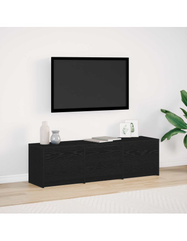 Mobile TV Rovere Nero 140 x 34 x 40 cm Legno multistrato